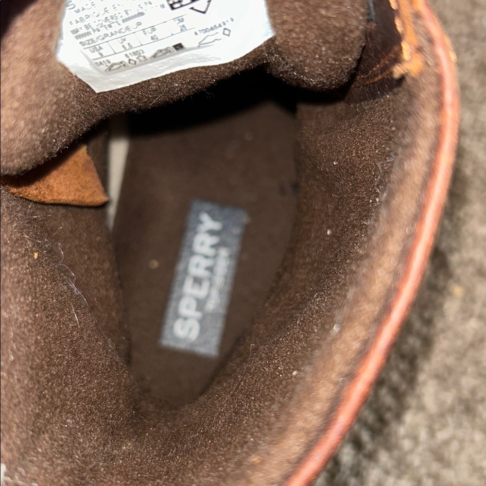 Sperry Brown and Black Boots with Tan Laces - Picture 8 of 8